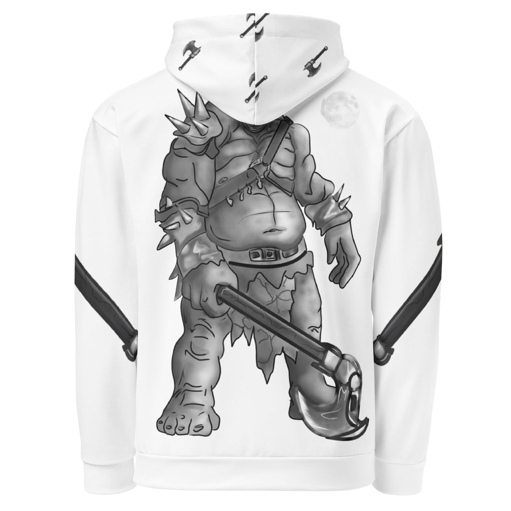 I Smell Human Coffee Hoodie - Funny Ogre Warrior Cotton Hoodie | Brew …

Bold cotton hoodie with Fierce ogre warrior holding an axe. Hood and sleeves ave axes.