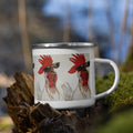 Rooster Enamel Mug - Farmhouse Camping Mug 12oz - right view