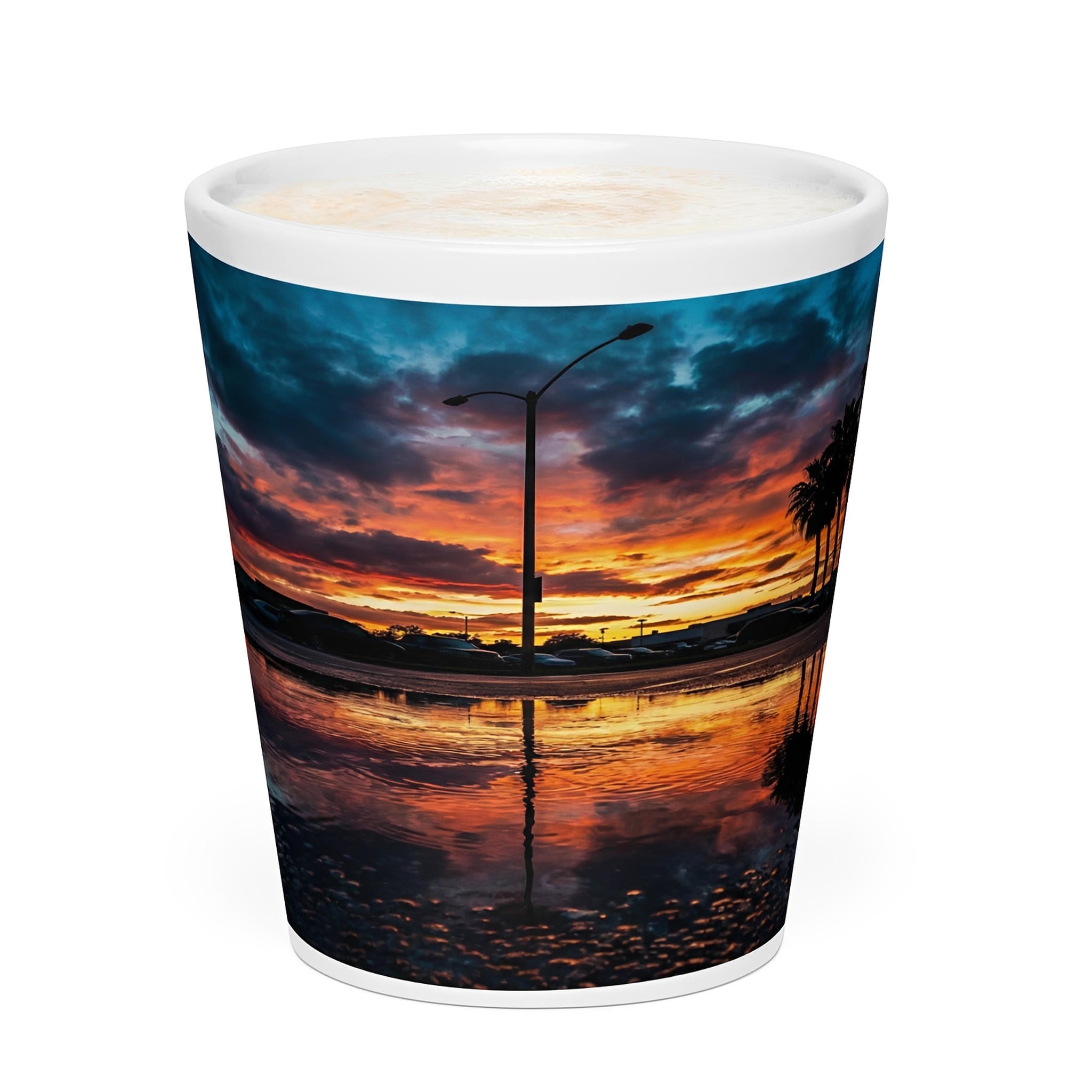 Tropical Sunset Latte Mug - front view