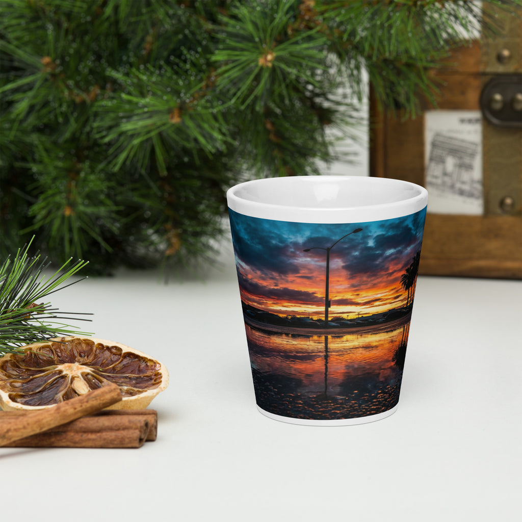 Tropical Sunset Latte Mug - front view
