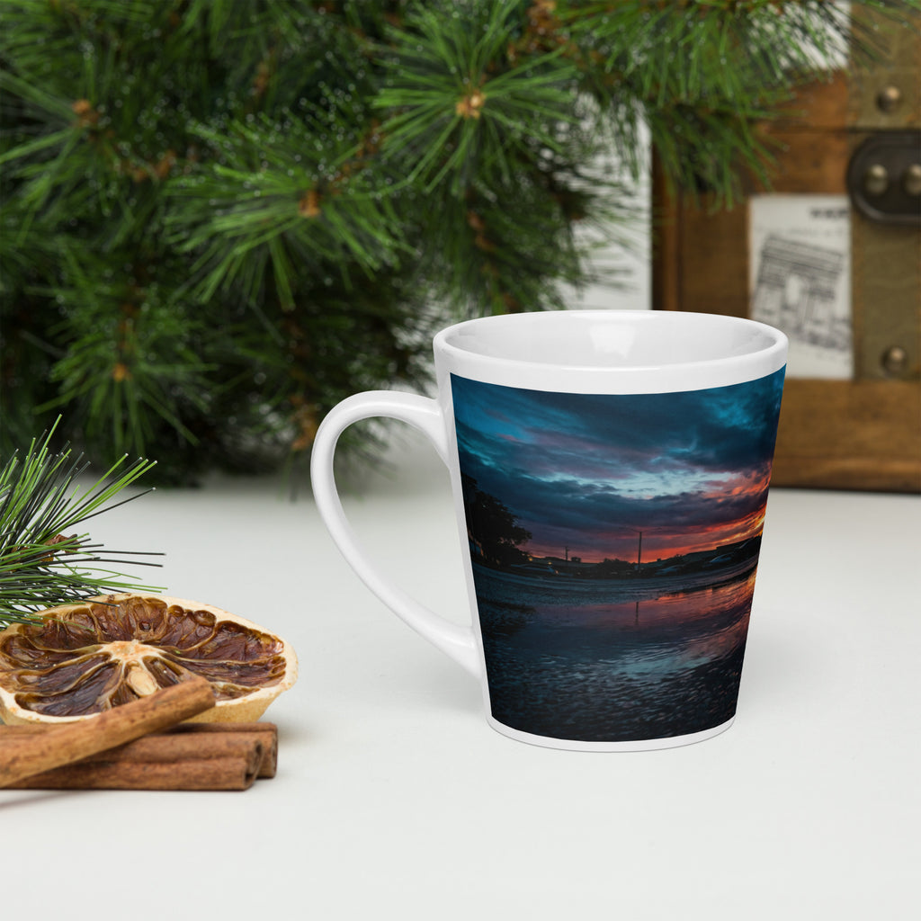 Tropical Sunset Latte Mug - left view