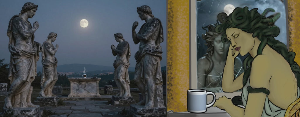 Time-lapse of Medusa mug "Don't Look at me Before coffee" creation