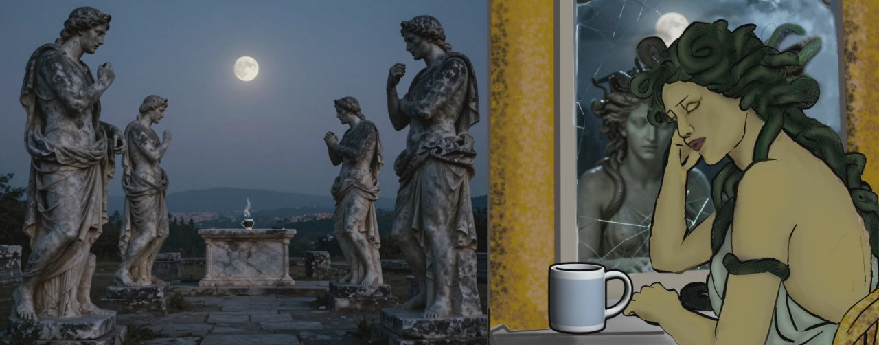 Time-lapse of Medusa mug "Don't Look at me Before coffee" creation