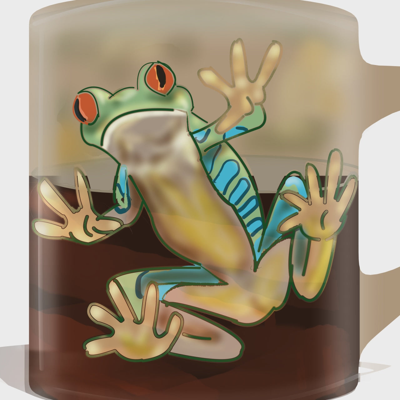 Time-lapse of Toad-ally Caffeinated Mug