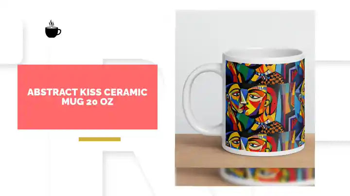 Abstract Kiss Ceramic Mug 20 oz by@Outfy