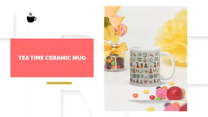 Tea Time Ceramic Mug by@Outfy