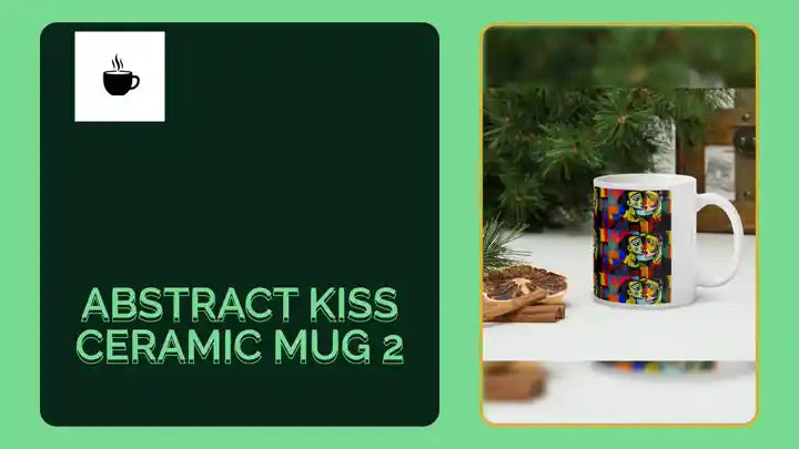 Abstract Kiss Ceramic Mug 2 by@Outfy