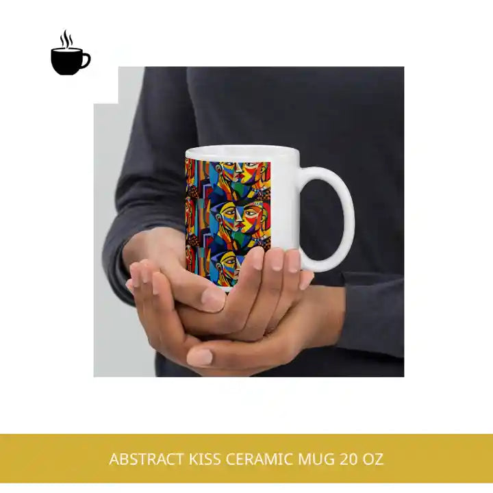 Abstract Kiss Ceramic Mug 20 oz by@Outfy