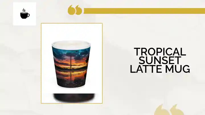 Tropical Sunset Latte Mug by@Outfy
