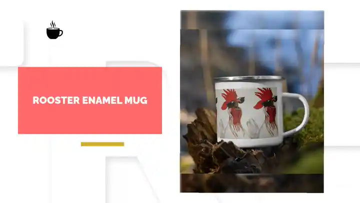 Rooster Enamel Mug by@Outfy