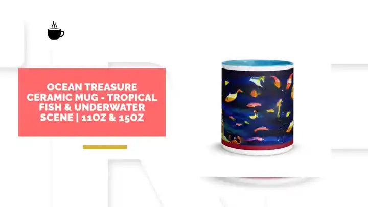 Ocean Treasure Ceramic Mug - Tropical Fish &amp; Underwater Scene | 11oz &amp; 15oz by@Outfy