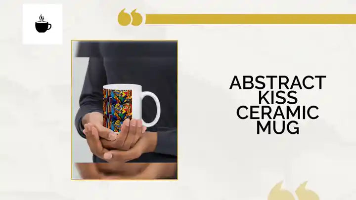 Abstract Kiss Ceramic Mug by@Outfy