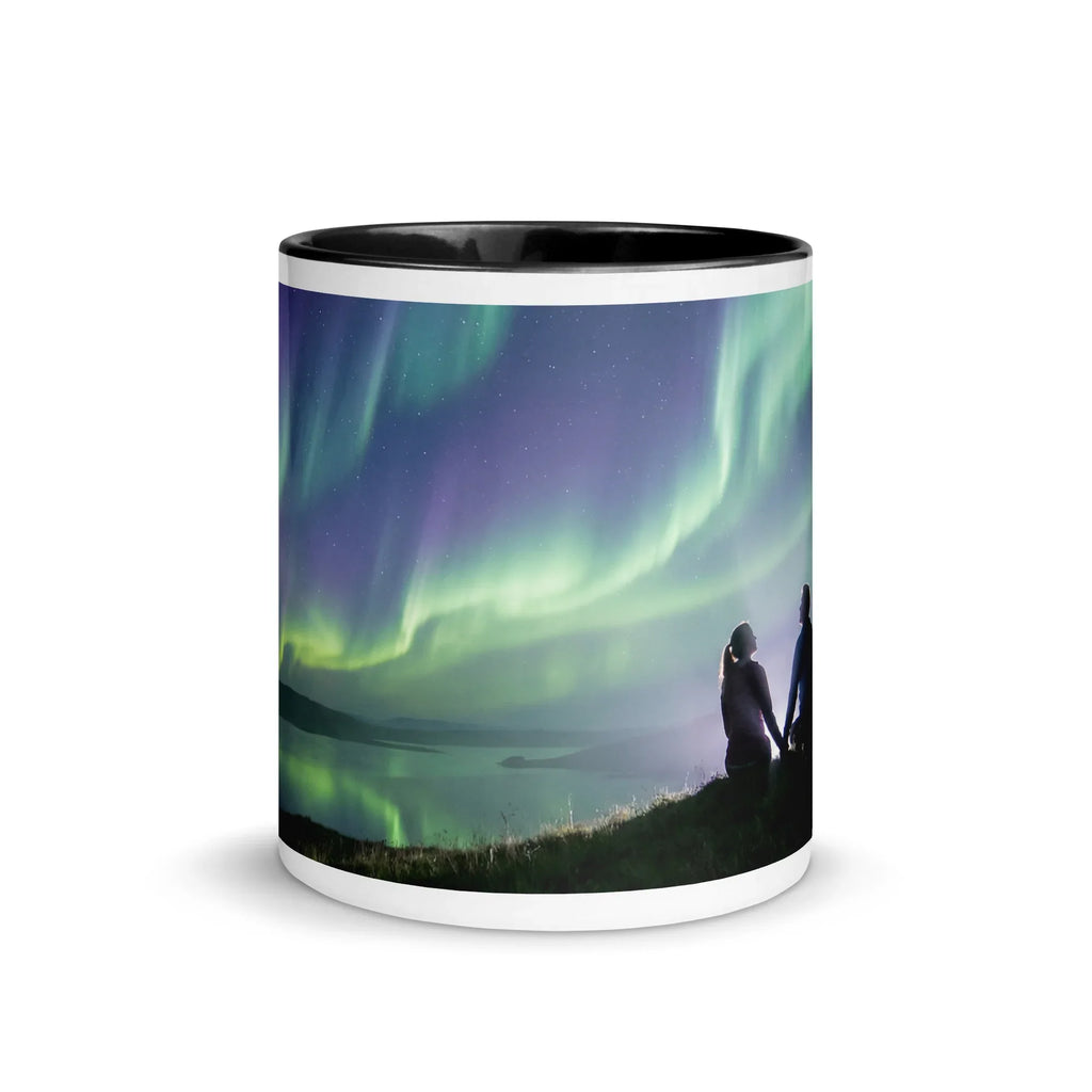 Aurora Borealis Couple Mug - Northern Lights Ceramic Mug - 11-oz front view