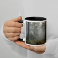 Misty Forest Ceramic Mug - Nature Inspired Drink-ware - 11-oz- left view