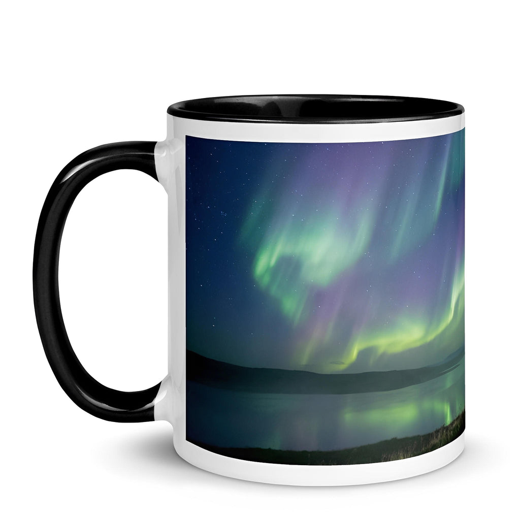 Aurora Borealis Couple Mug - Northern Lights Ceramic Mug - 11-oz left view
