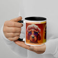 Premium White Ceramic -  Stylish Poodles with Sunglasses Mug - Black Ceramic Dog Mug  - 11-oz-left