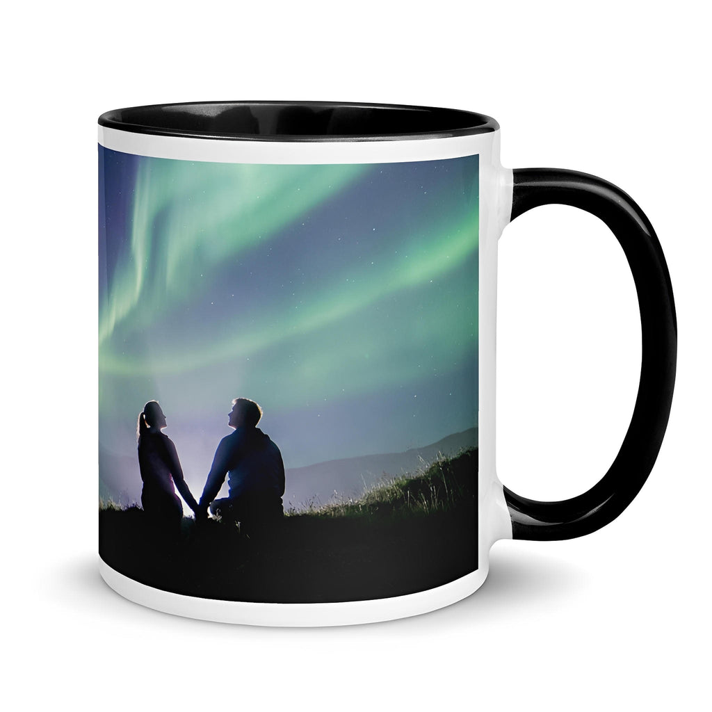 Aurora Borealis Couple Mug - Northern Lights Ceramic Mug - 11-oz right view