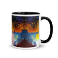 Cosmic Goddess Spiritual Mug - Divine Celestial Woman Ceramic Mug-Black Interior-11-oz-right