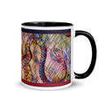 Premium White Ceramic - Stained Glass Dragon Mug - Black Interior Fantasy Mug - 11 - oz - right