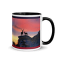 Premium White Ceramic - Deer at Sunset Mug - Black inside- Wildlife Nature Mug-11-oz-right