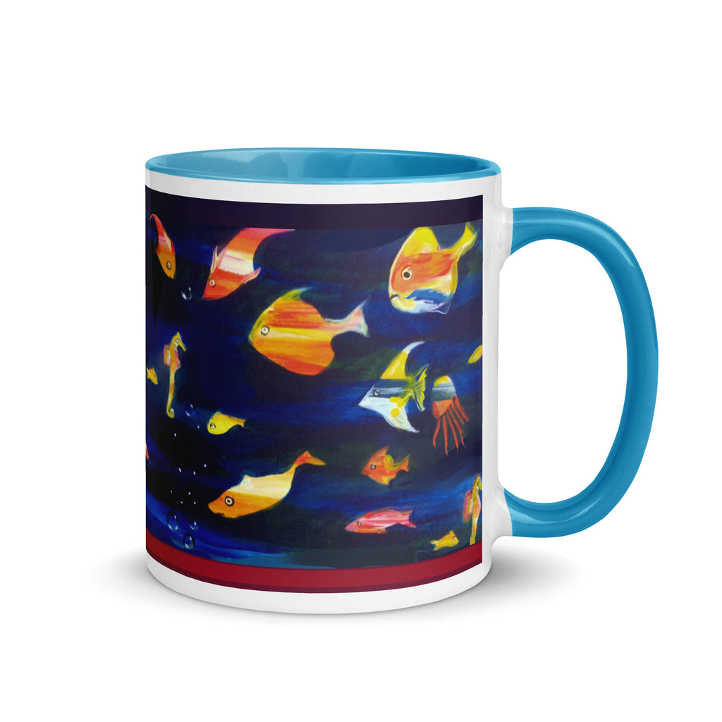 Ocean Treasure Mug - Tropical Fish & Underwater Scene -11- oz- right
