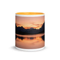 Mountain Sunset Ceramic Mug - front view