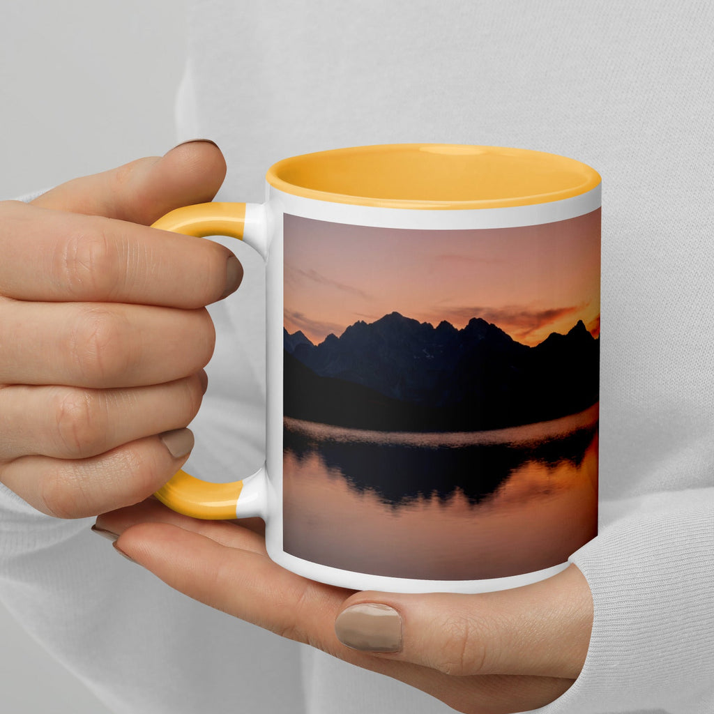 Mountain Sunset Ceramic Mug - left view