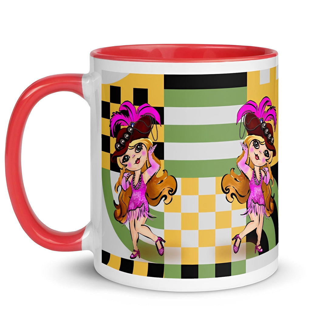 Art Deco Flapper Girl Mug - 1920s Jazz Age Vintage Design Mug-11-oz-left