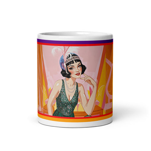 1920s Flapper Mug - Art Deco Jazz Age Coffee Mug | Brew Crew Mugs