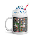 Christmas Ceramic Mug - Festive Holiday Sticker Design Ceramic Mug - left view