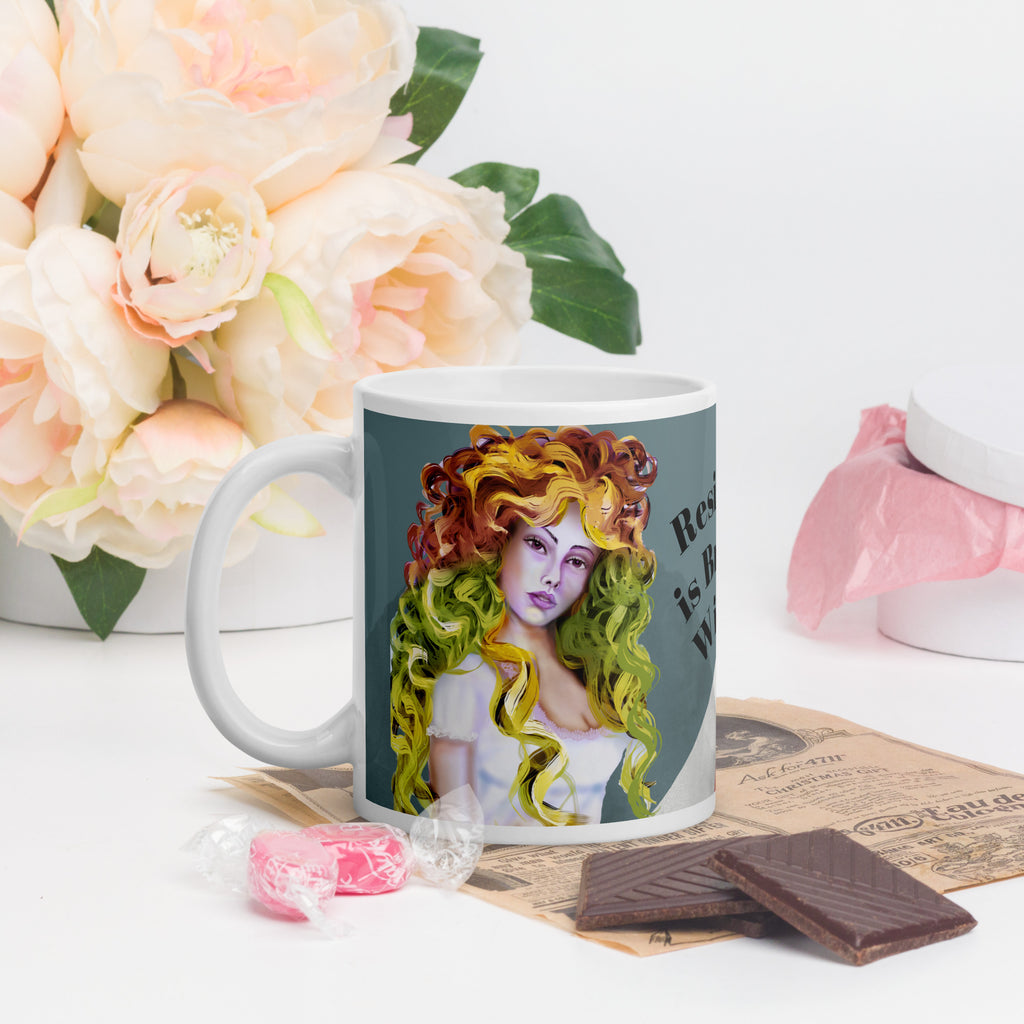 Resilience is Brewed Within - Vibrant Strength Mug - 11 oz - left view
