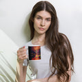 Fireworks New Year Ceramic Mug - Celebration Mug -20 oz - left view