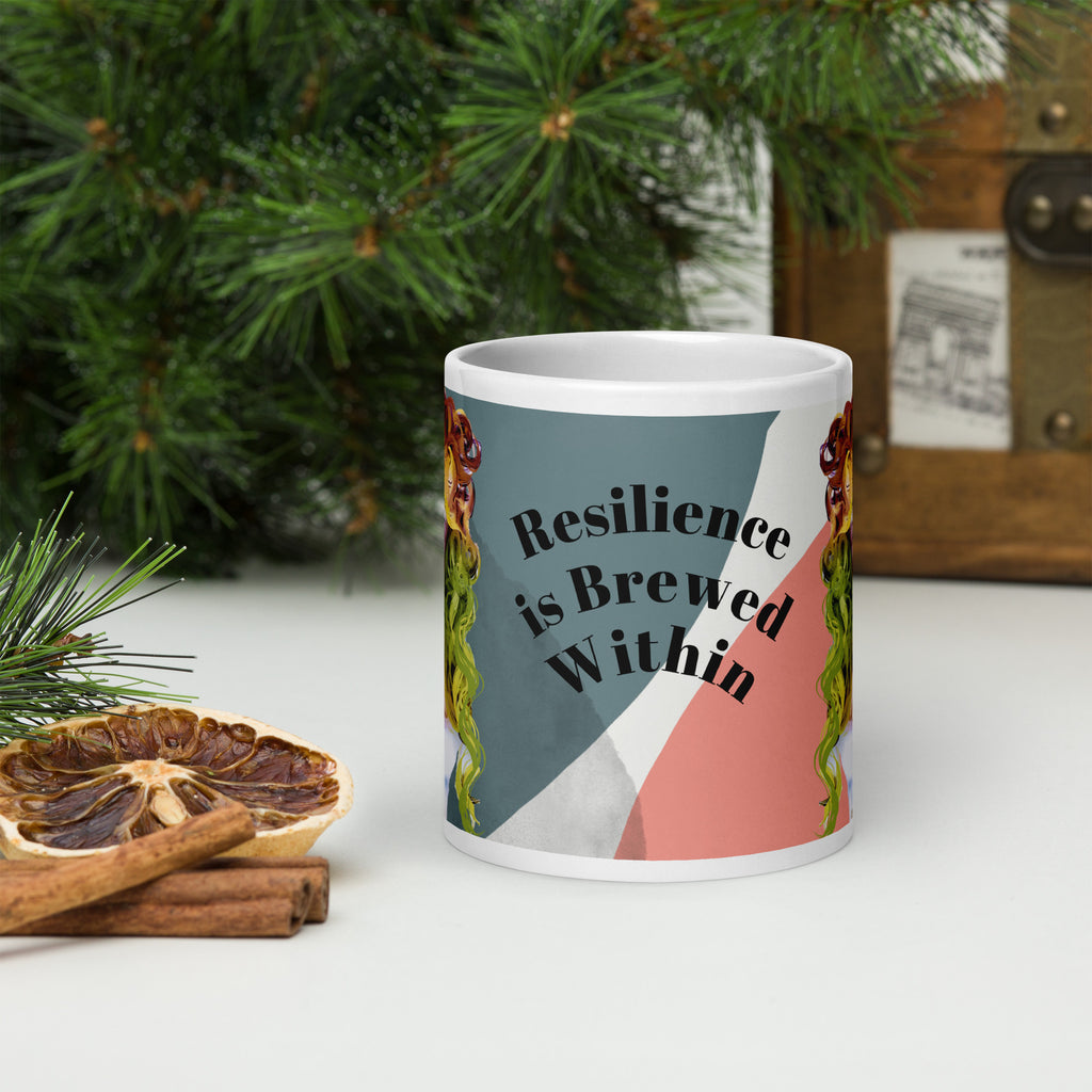 Resilience is Brewed Within - Vibrant Strength Mug - 20 oz - front view